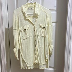 We The Free Cream Button-Up Tunic